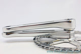 Track / Pista Crankset: Drilled Sugino 47T Chainring, Fluted, 165mm x 144mm BCD, Silver