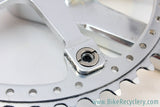 Track / Pista Crankset: Drilled Sugino 47T Chainring, Fluted, 165mm x 144mm BCD, Silver
