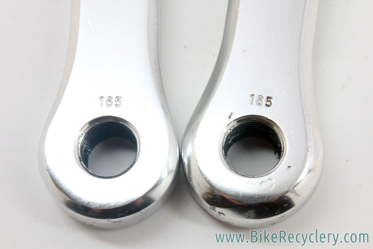 Track / Pista Crankset: Drilled Sugino 47T Chainring, Fluted, 165mm x 144mm BCD, Silver