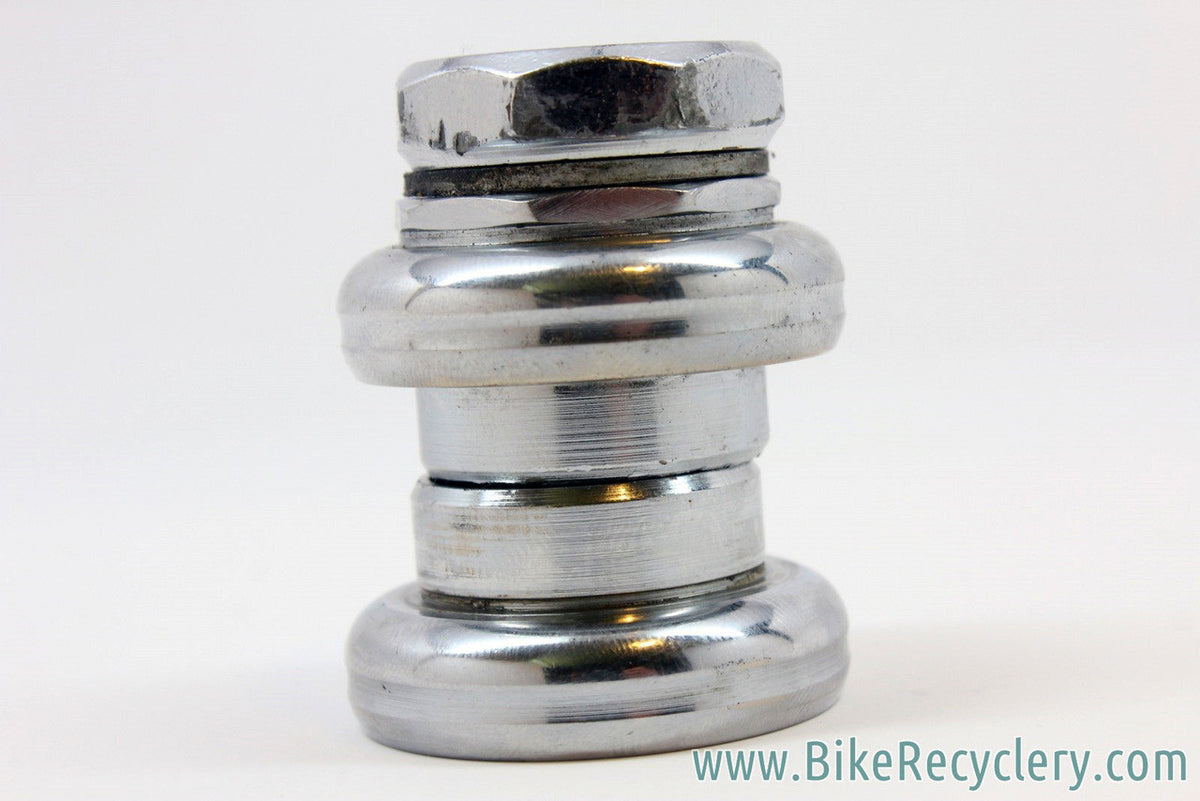 Ofmega Headset: 1" Threaded, Chrome (no bearings)