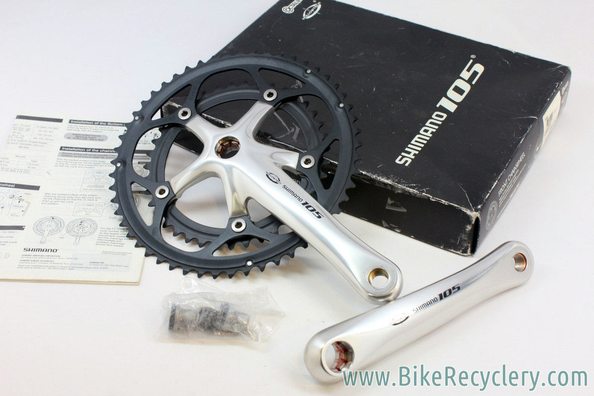 NIB/NOS Shimano 105 FC-5502 Crankset: Black Chainrings 53/39t, Octalink *Mismatched Arm Lengths 170mm/175mm