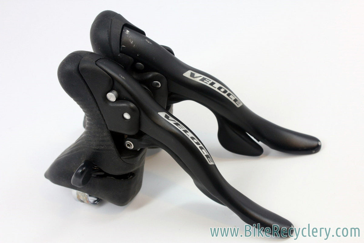 Campagnolo Veloce 10 Speed Ergo Shifters: Ultra Shift, Black, EXC+