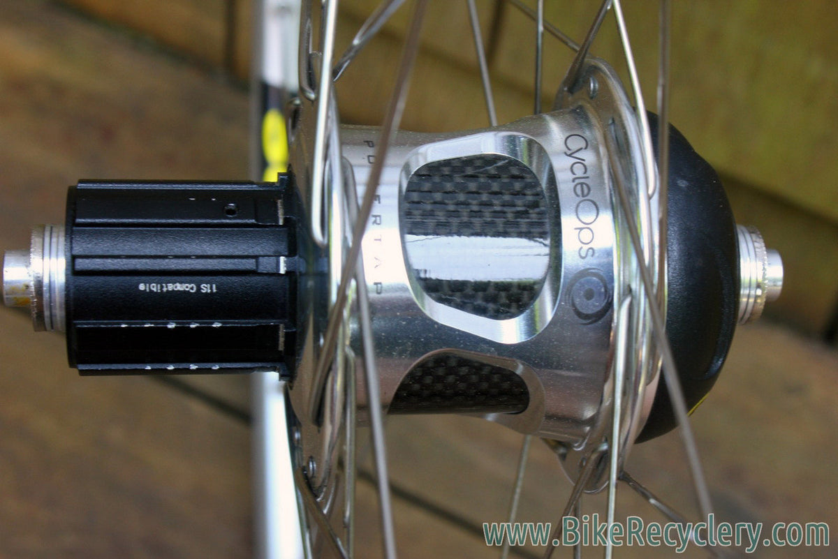 Powertap SL+ Carbon Wireless Rear Wheel: 11 Speed Shimano, Mavic Open Pro SUP, 28H