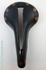 Vintage Brooks Professional Leather Saddle: Selle Anatomica Cutout, Brown, Large Brass Rivets 1970's, Near Mint