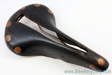 Vintage Brooks Professional Leather Saddle: Selle Anatomica Cutout, Brown, Large Brass Rivets 1970's, Near Mint