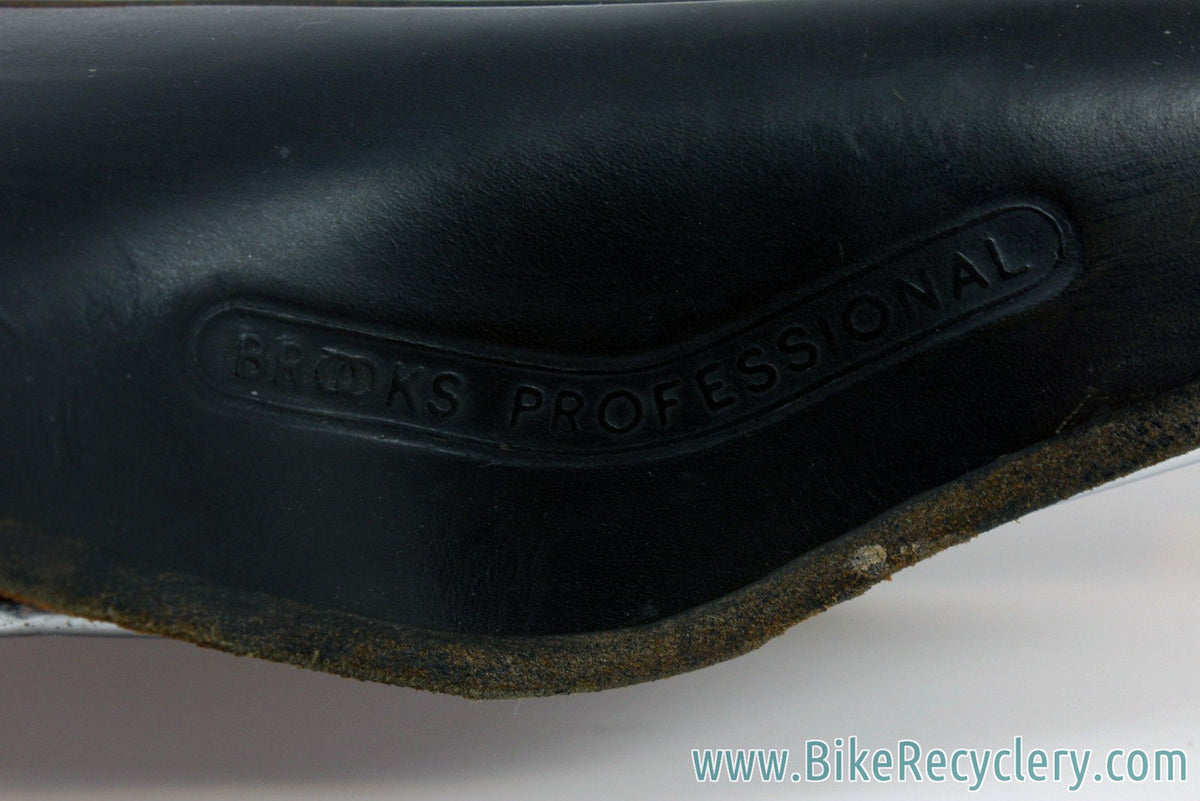 Vintage Brooks Professional Leather Saddle: Selle Anatomica Cutout, Brown, Large Brass Rivets 1970's, Near Mint