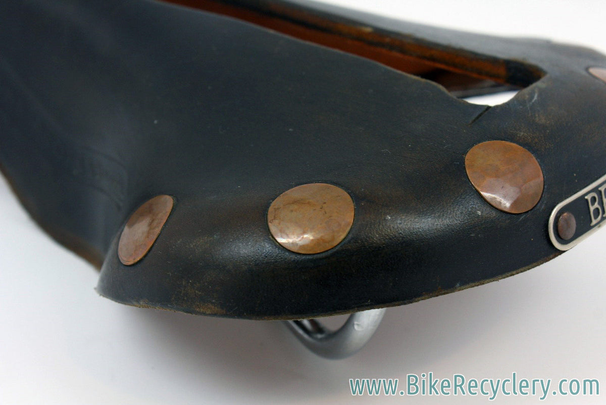 Vintage Brooks Professional Leather Saddle: Selle Anatomica Cutout, Brown, Large Brass Rivets 1970's, Near Mint