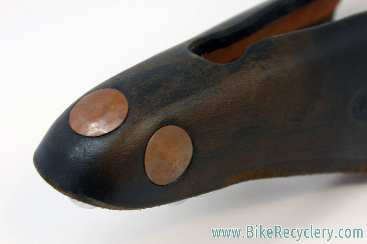 Vintage Brooks Professional Leather Saddle: Selle Anatomica Cutout, Brown, Large Brass Rivets 1970's, Near Mint