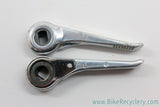 Rivendell Silver Downtube Shifters: Power Ratchet Retro Friction