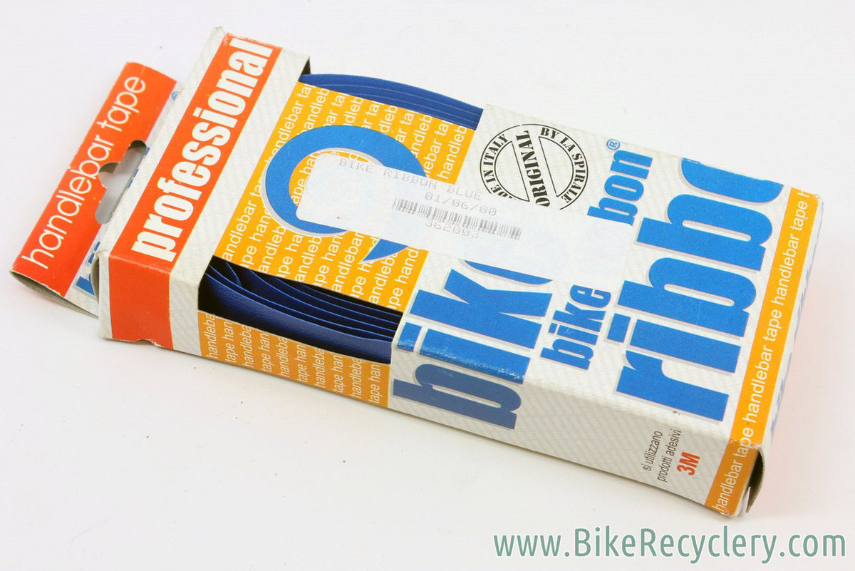 NOS/NIB Ambrosio Bike Ribbon Professional Bar Tape: Faux Leather - Blue