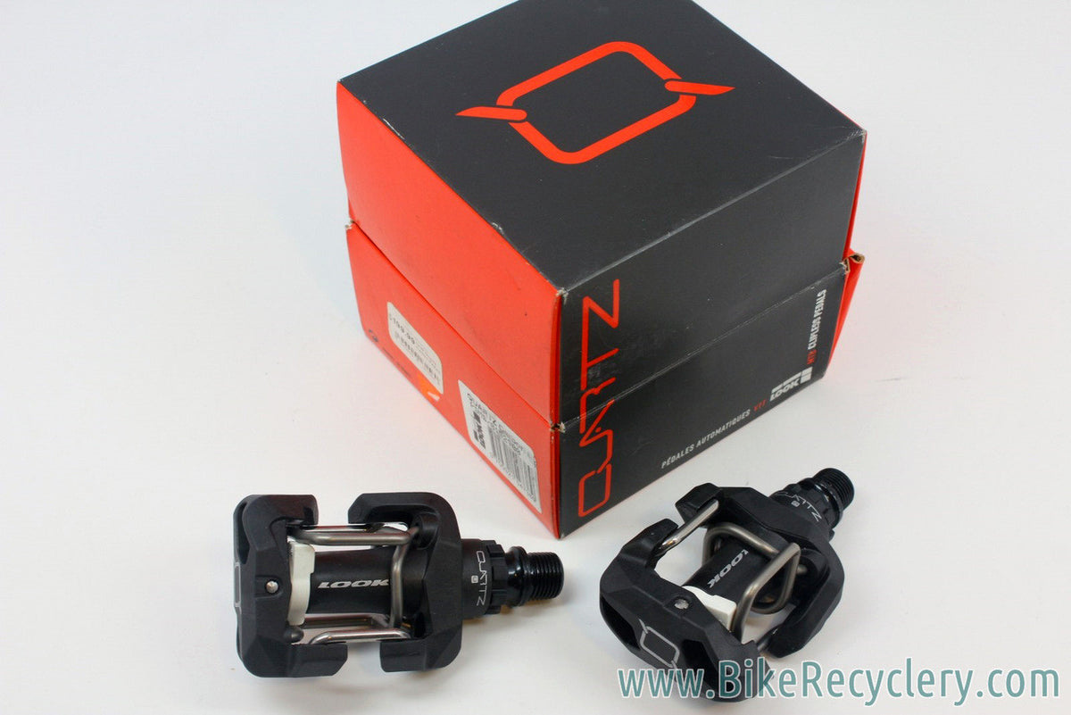 NEW Look Quartz Carbon Clipless Mountain Bike Pedals w/ Cleats: Black