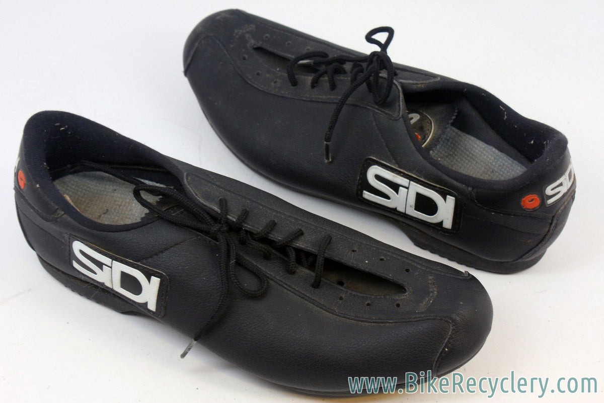 Sidi Touring / Track Platform Shoes: Leather, Lace Up, For Toe Clips, Size 40 EU / 9 US Womens