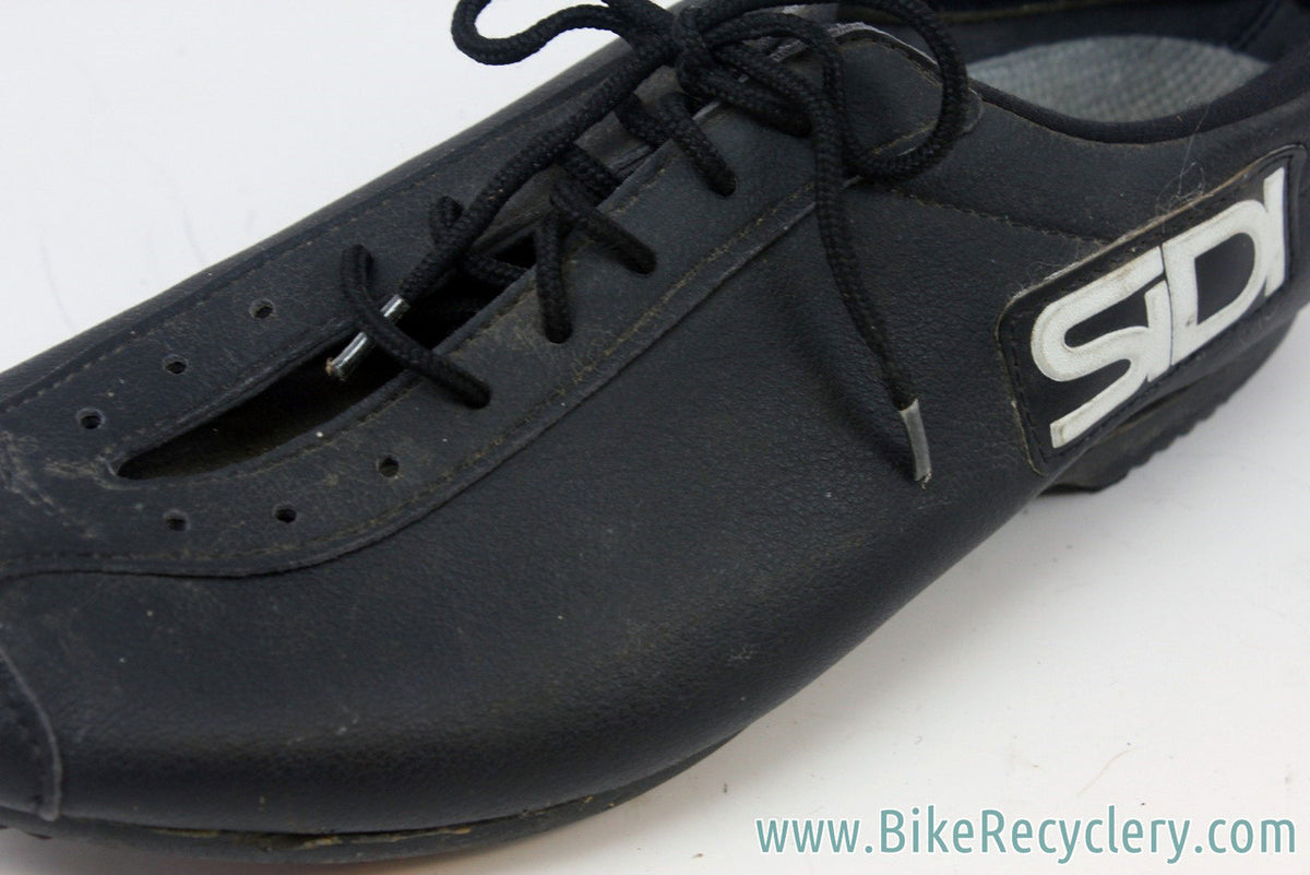 Sidi Touring / Track Platform Shoes: Leather, Lace Up, For Toe Clips, Size 40 EU / 9 US Womens