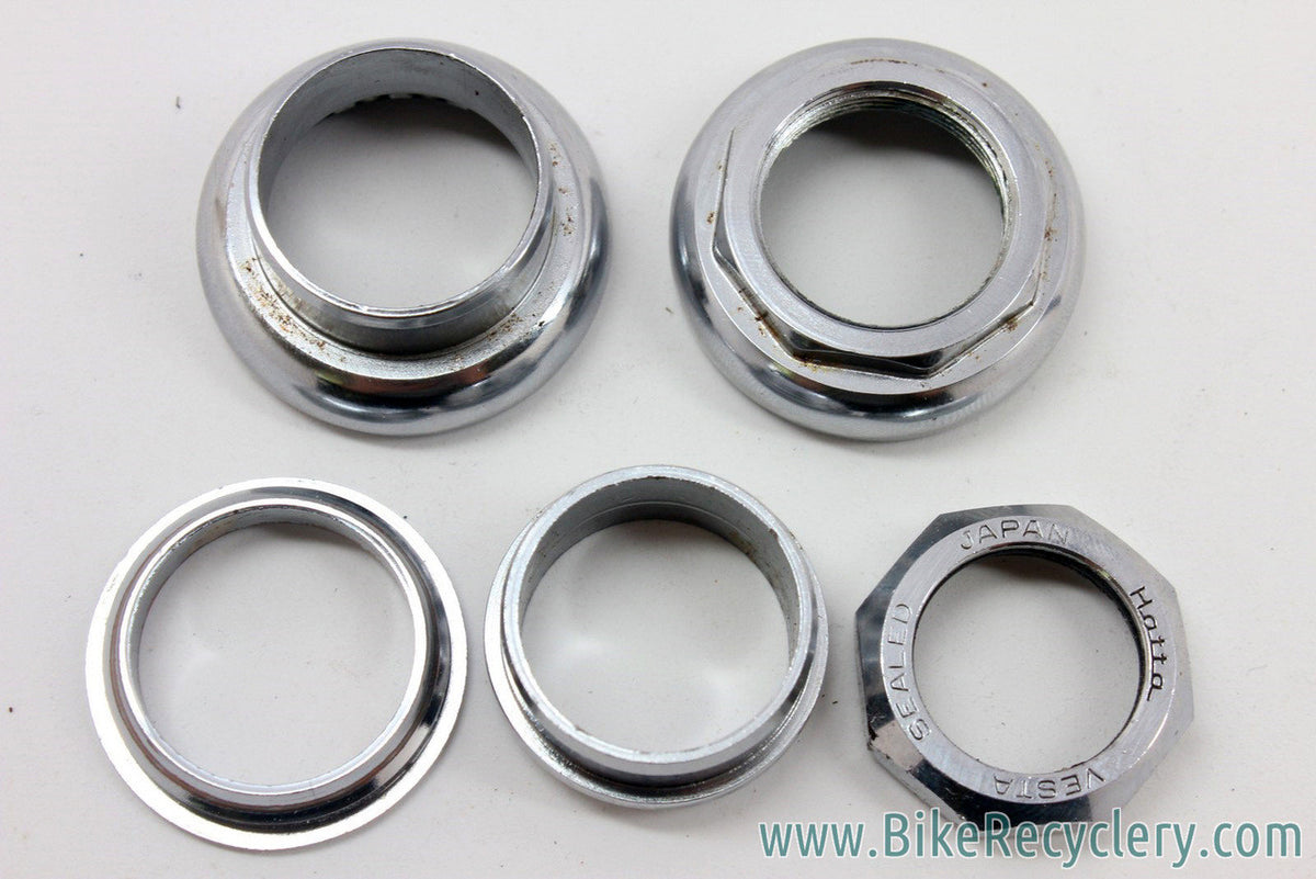 Vintage Hatta Vesta Sealed Bearing Headset: Silver, 1" Threaded