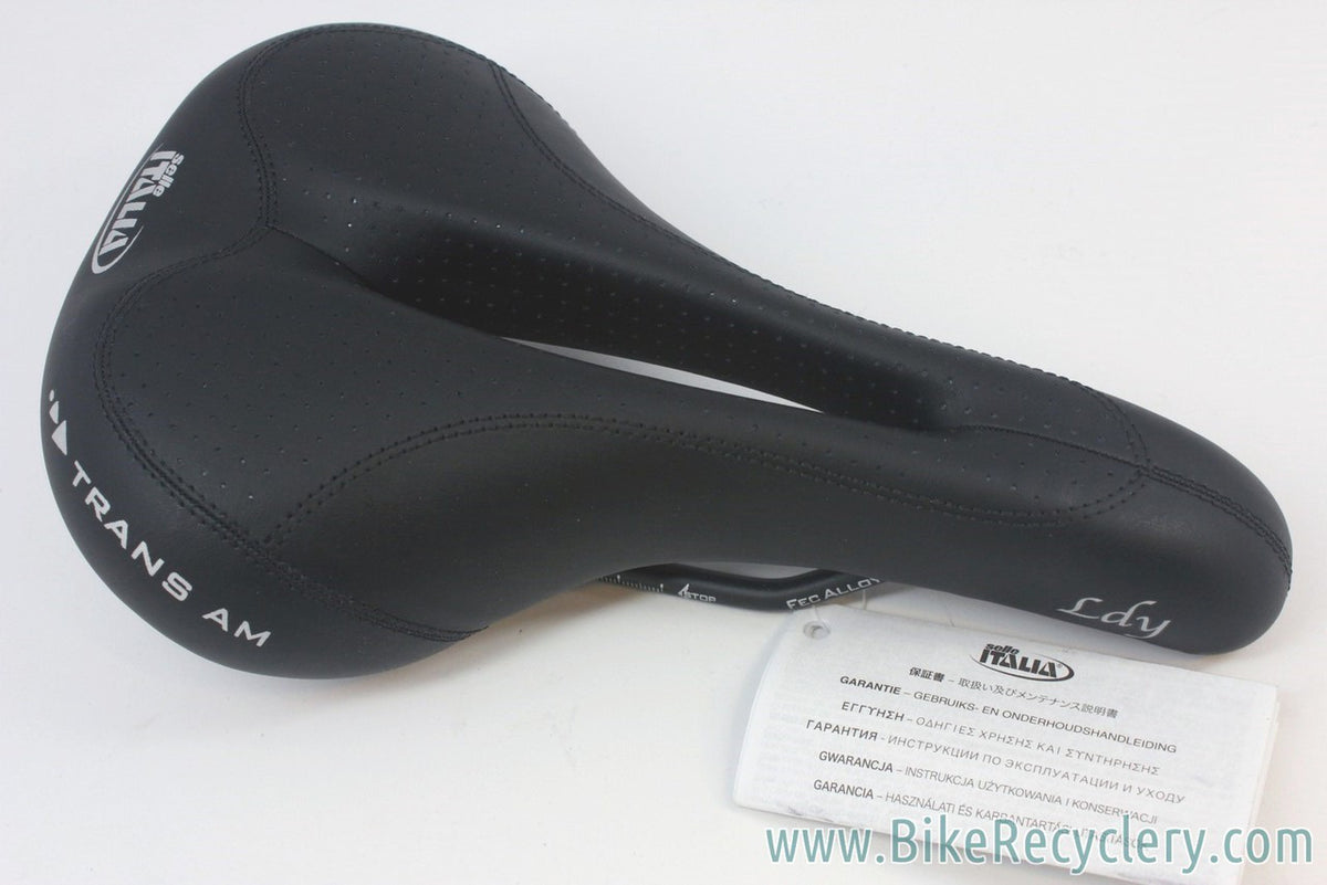 Selle Italia Trans Am Lady Genuine Gel Women's Specific Saddle: Cutout, Black NEW