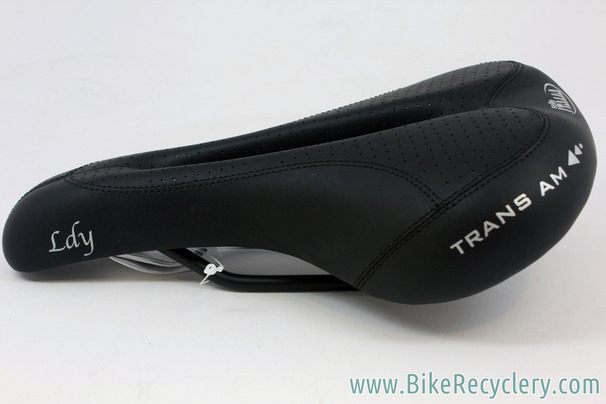 Selle Italia Trans Am Lady Genuine Gel Women's Specific Saddle: Cutout, Black NEW