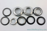 Tange Master G Headset: 1" Threaded, Roller Bearing, Silver