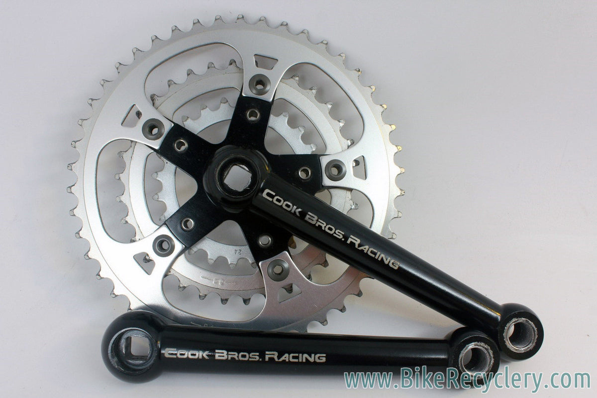 1980's Cook Brothers CBR Dog Bone Crankset: Black, 171mm, 110/74mm, RARE & NEAR MINT