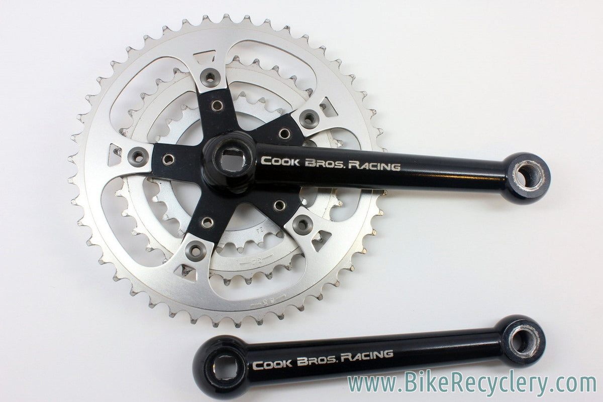 1980's Cook Brothers CBR Dog Bone Crankset: Black, 171mm, 110/74mm, RARE & NEAR MINT