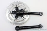 1980's Cook Brothers CBR Dog Bone Crankset: Black, 171mm, 110/74mm, RARE & NEAR MINT