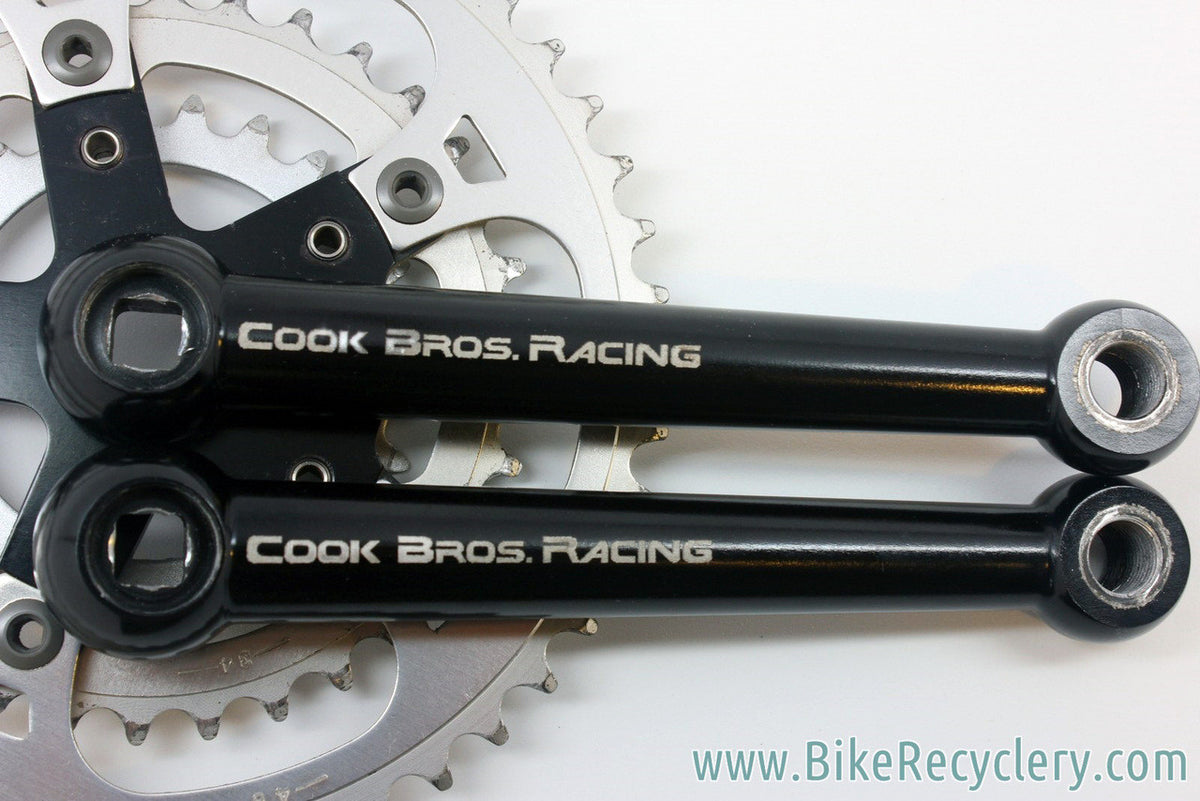 1980's Cook Brothers CBR Dog Bone Crankset: Black, 171mm, 110/74mm, RARE & NEAR MINT