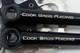 1980's Cook Brothers CBR Dog Bone Crankset: Black, 171mm, 110/74mm, RARE & NEAR MINT