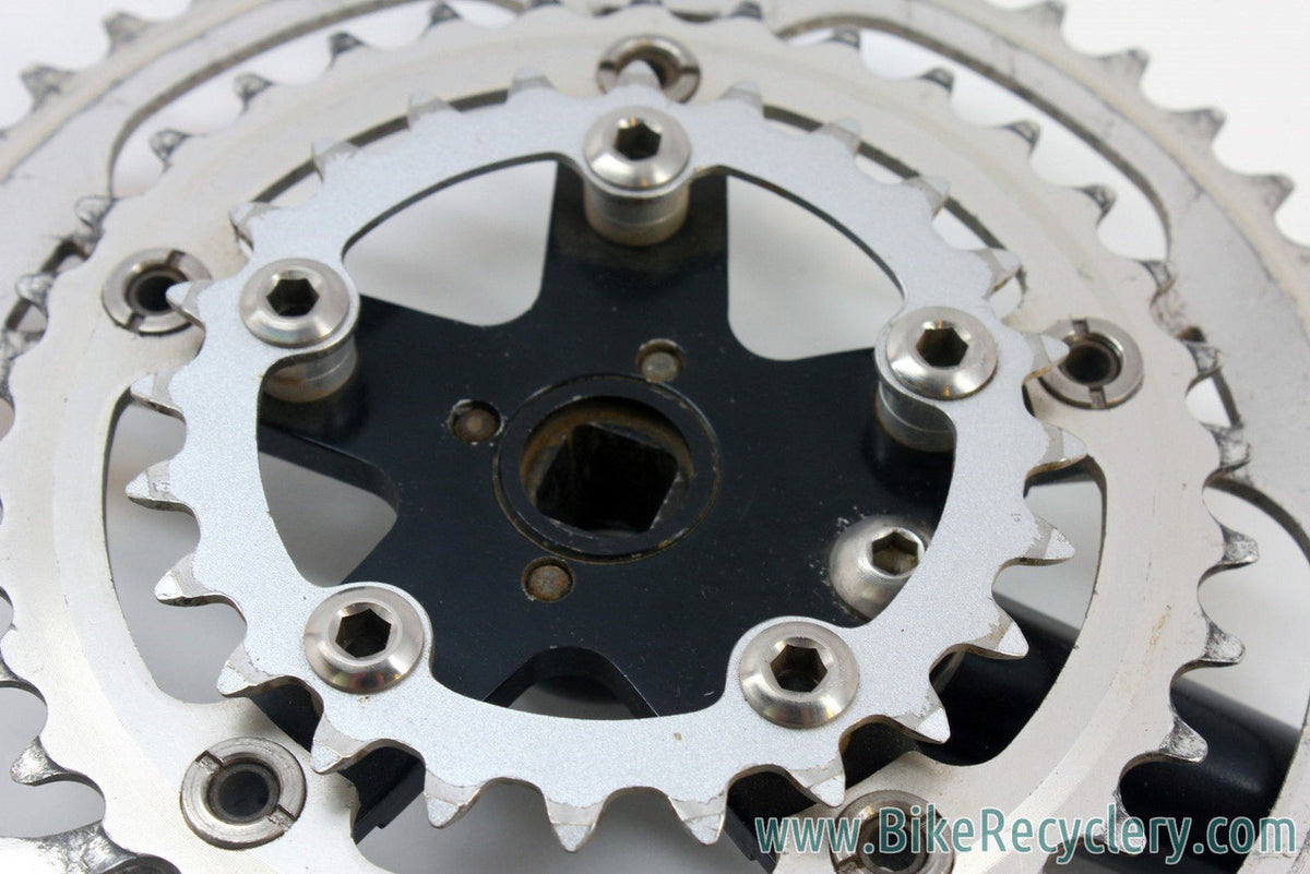 1980's Cook Brothers CBR Dog Bone Crankset: Black, 171mm, 110/74mm, RARE & NEAR MINT