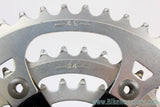 1980's Cook Brothers CBR Dog Bone Crankset: Black, 171mm, 110/74mm, RARE & NEAR MINT
