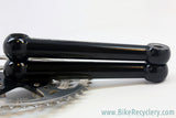 1980's Cook Brothers CBR Dog Bone Crankset: Black, 171mm, 110/74mm, RARE & NEAR MINT