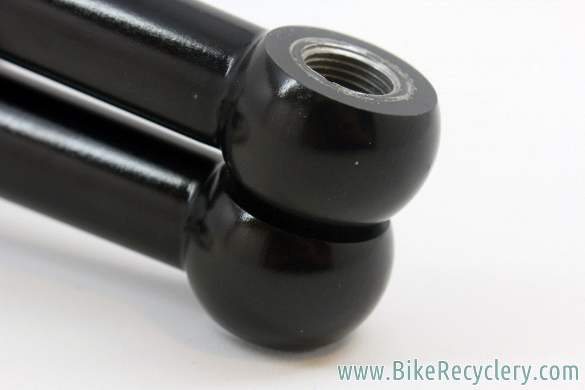 1980's Cook Brothers CBR Dog Bone Crankset: Black, 171mm, 110/74mm, RARE & NEAR MINT