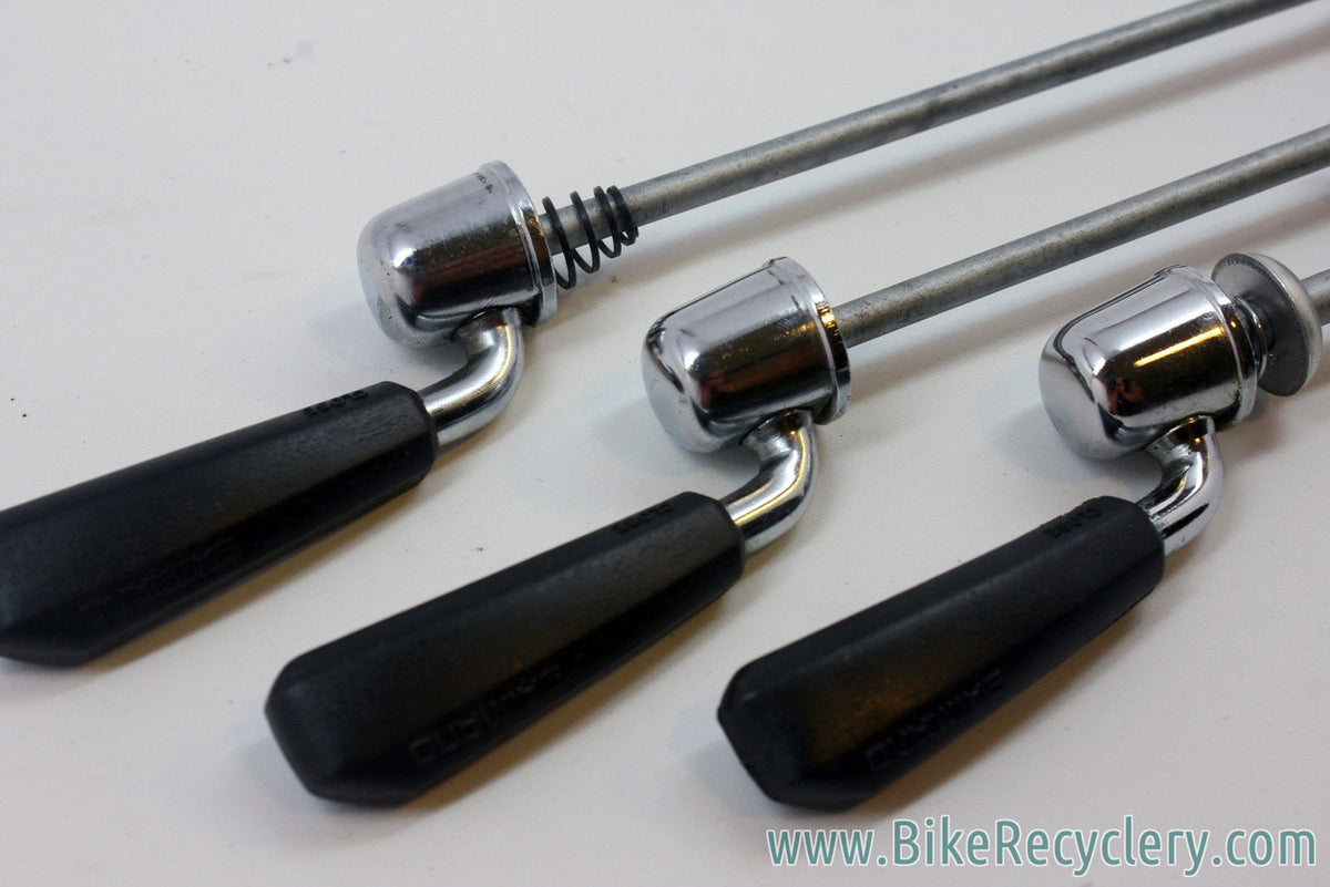 NOS Shimano XT M730 QR Skewer Set: Wheels & Seatpost Binder (Take-Off)