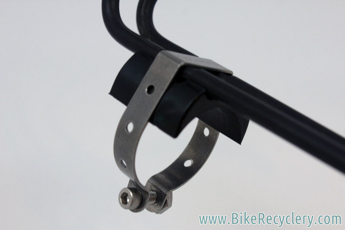 NOS Weyless Water Bottle Cage: Clamp On Mount, Black/White, RARE