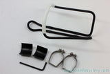 NOS Weyless Water Bottle Cage: Clamp On Mount, Black/White, RARE