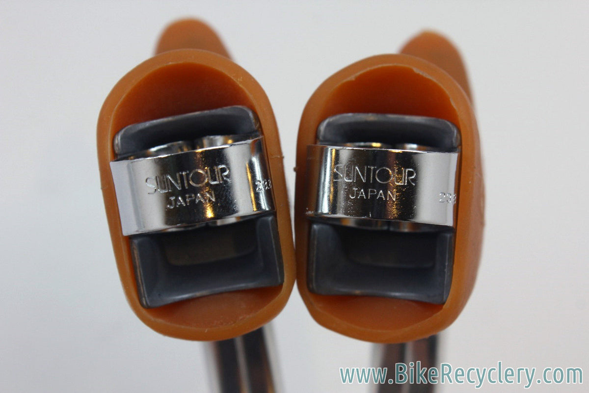 NIB/NOS Suntour Superbe Brake Levers: Dual Slotted CB-3200, Tan Hoods