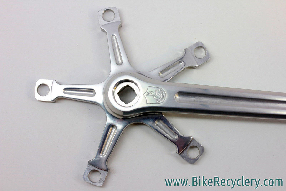 NOS 1968-1972 Campagnolo Nuovo Record Crank Arms: 180mm, Dust Caps (take-off)