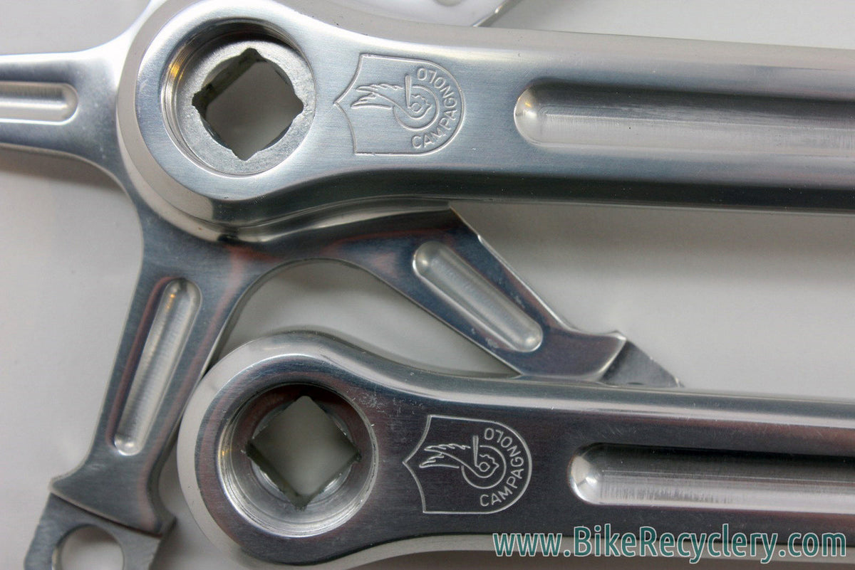 NOS 1968-1972 Campagnolo Nuovo Record Crank Arms: 180mm, Dust Caps (take-off)