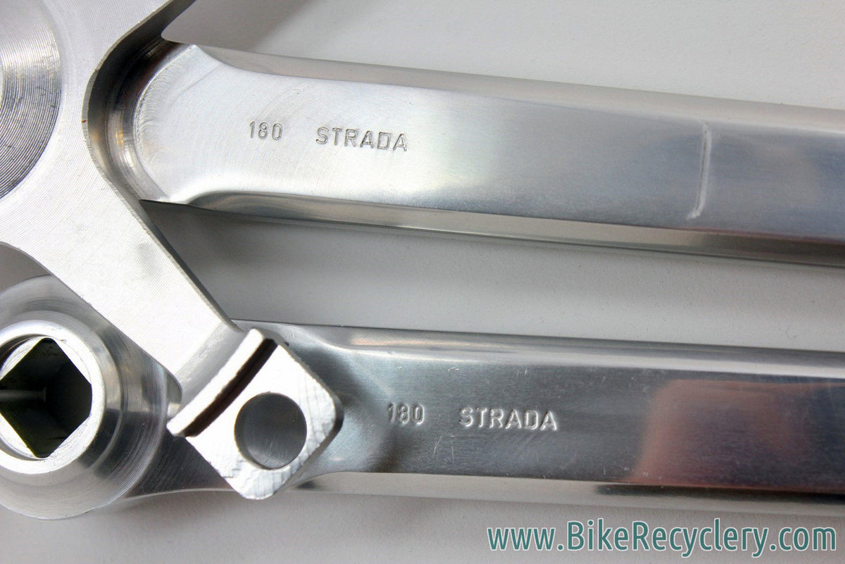 NOS 1968-1972 Campagnolo Nuovo Record Crank Arms: 180mm, Dust Caps (take-off)