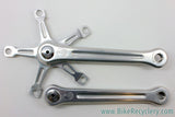 NOS 1968-1972 Campagnolo Nuovo Record Crank Arms: 180mm, Dust Caps (take-off)