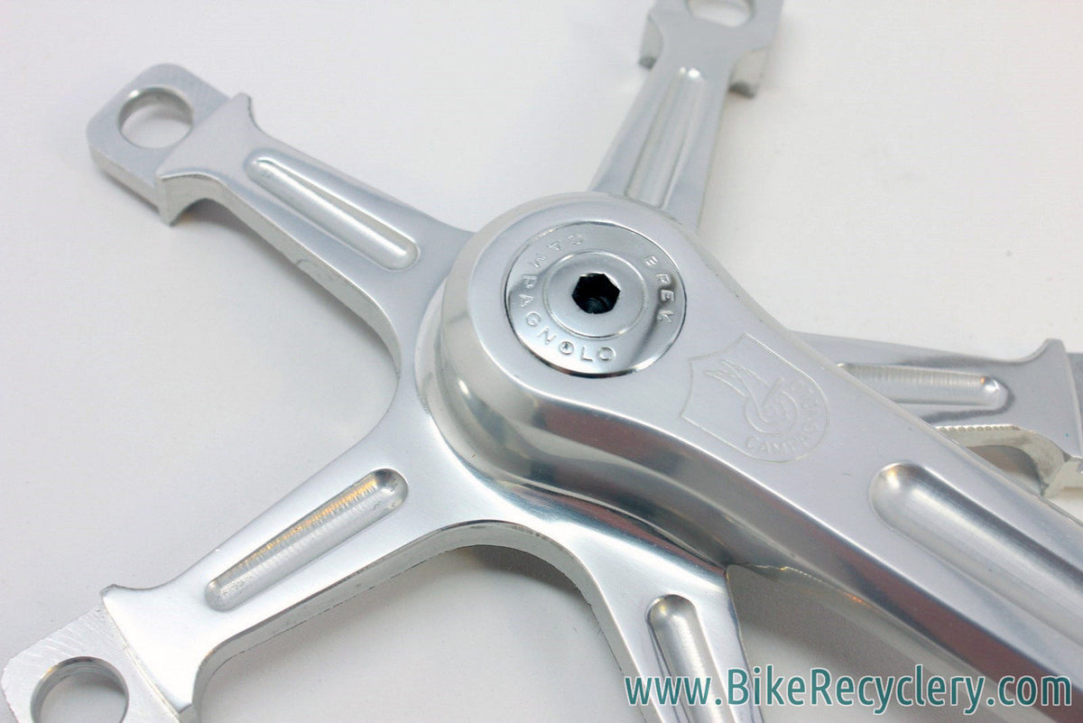 NOS 1968-1972 Campagnolo Nuovo Record Crank Arms: 180mm, Dust Caps (take-off)