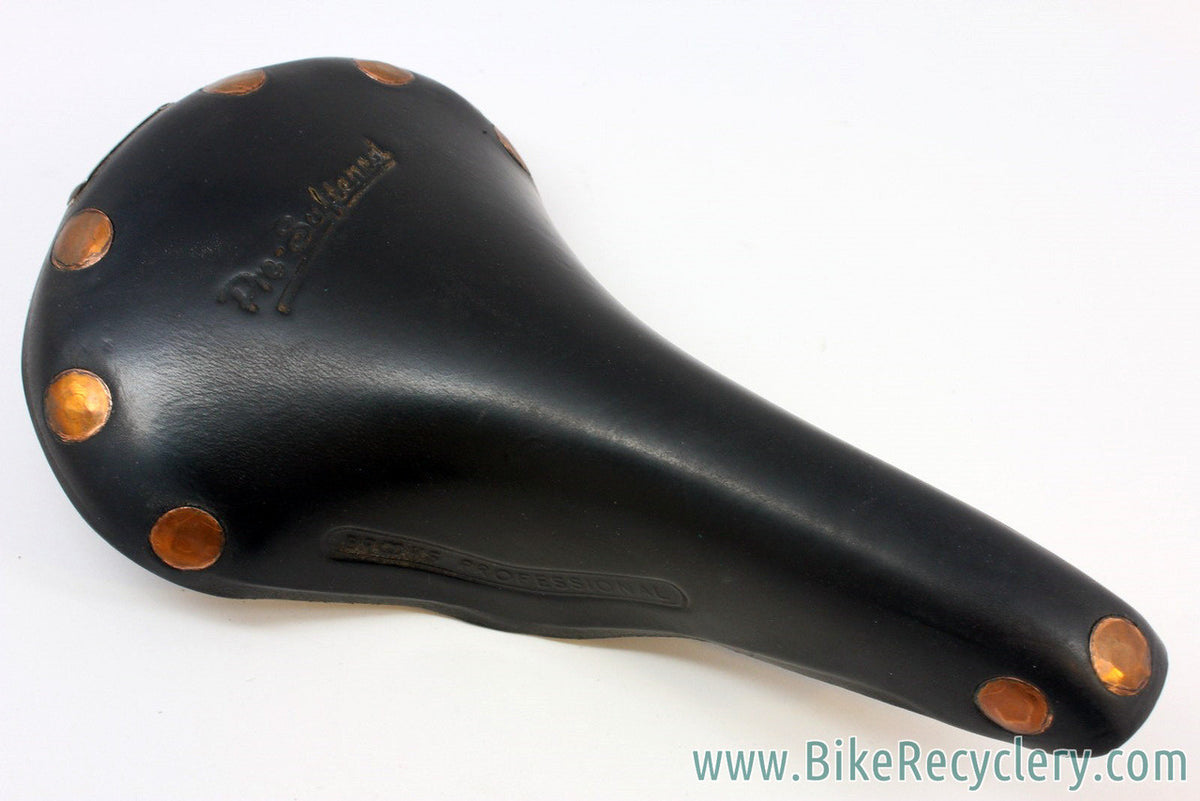 Vintage Brooks Professional Special: Pre-Softened, 1980's, Large Copper Rivet, Black Leather
