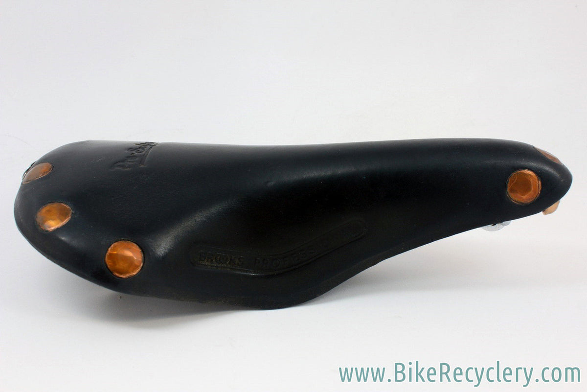 Vintage Brooks Professional Special: Pre-Softened, 1980's, Large Copper Rivet, Black Leather