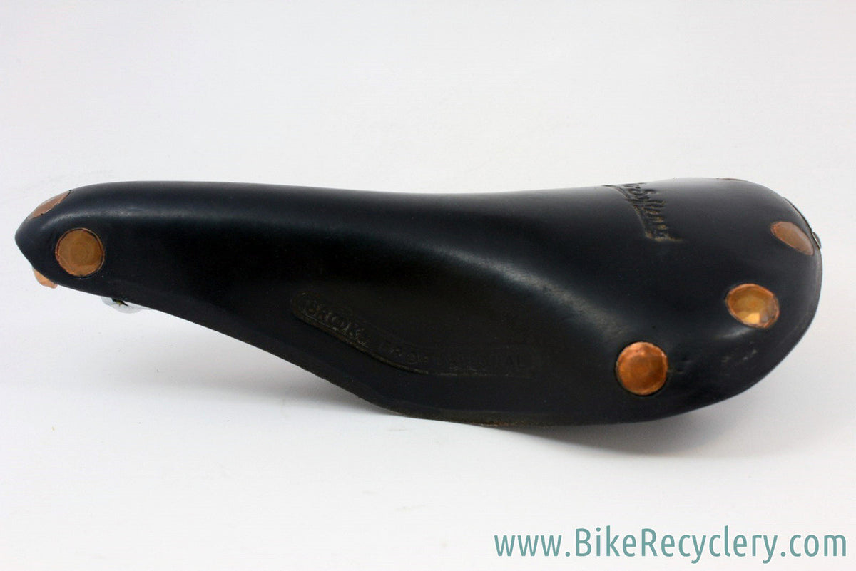 Vintage Brooks Professional Special: Pre-Softened, 1980's, Large Copper Rivet, Black Leather