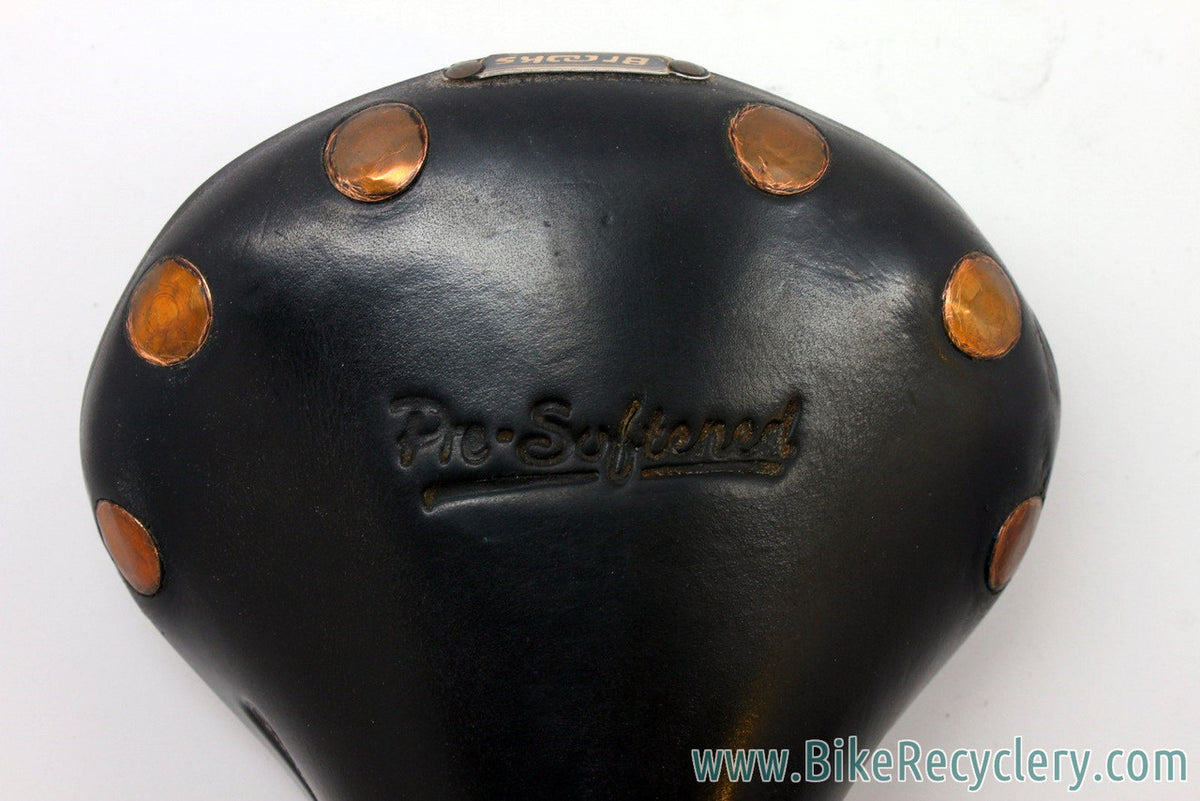 Vintage Brooks Professional Special: Pre-Softened, 1980's, Large Copper Rivet, Black Leather