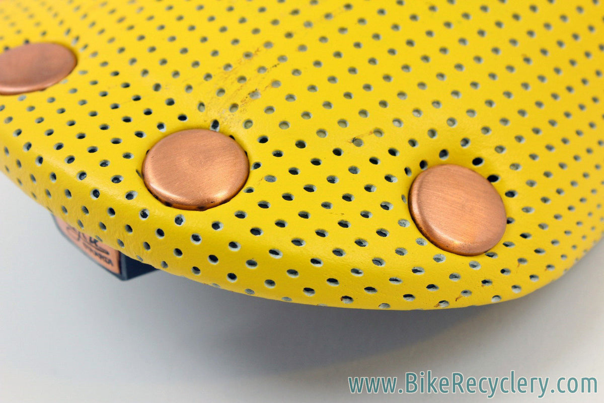 NOS Vintage San Marco Regal Girardi: Perforated Leather, Copper Rails/Rivets RARE