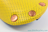NOS Vintage San Marco Regal Girardi: Perforated Leather - Lemon Yellow - Copper Rails/Rivets - RARE