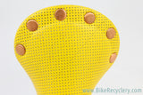 NOS Vintage San Marco Regal Girardi: Perforated Leather - Lemon Yellow - Copper Rails/Rivets - RARE
