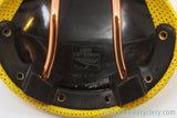 NOS Vintage San Marco Regal Girardi: Perforated Leather - Lemon Yellow - Copper Rails/Rivets - RARE