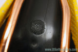 NOS Vintage San Marco Regal Girardi: Perforated Leather - Lemon Yellow - Copper Rails/Rivets - RARE