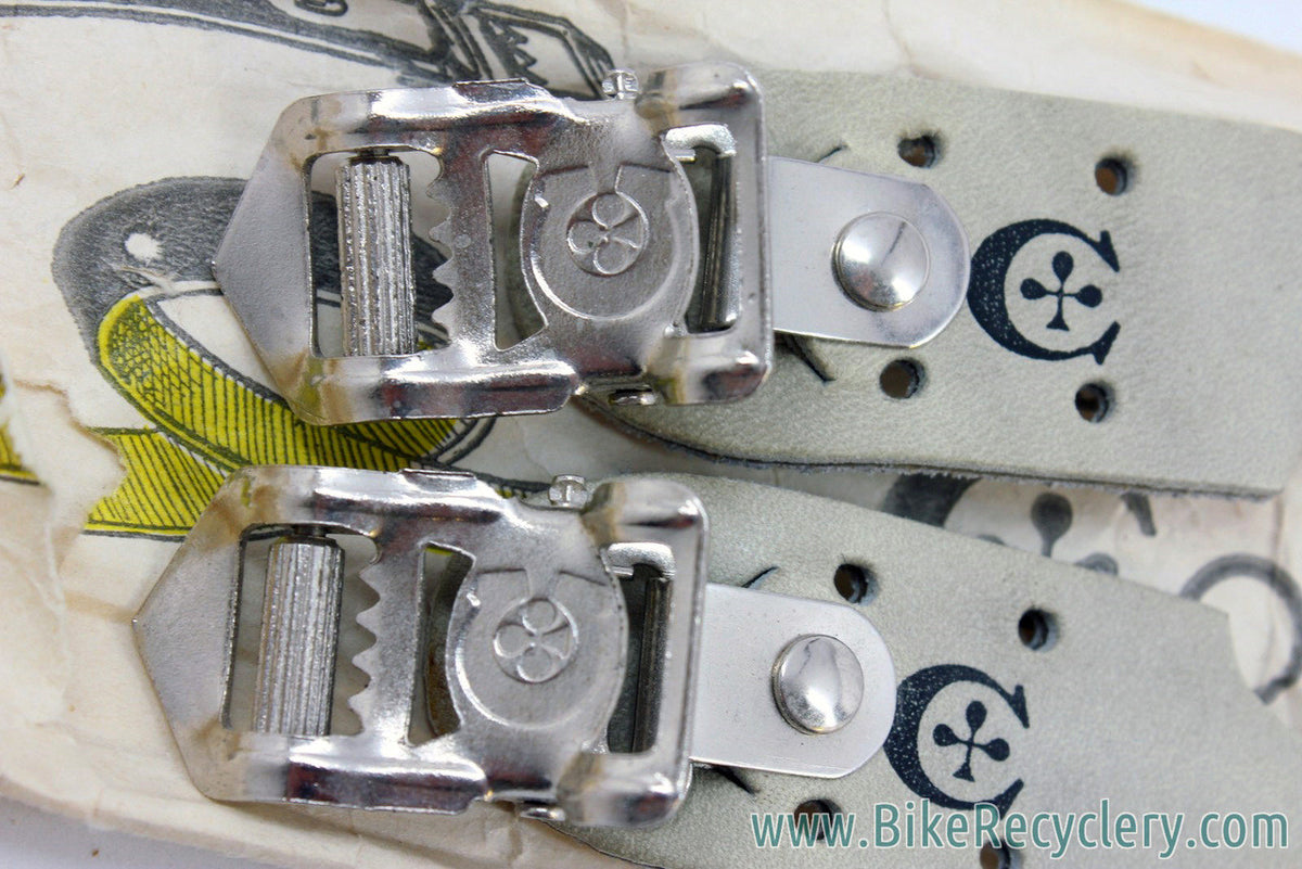 NIB/NOS Colnago Toe Straps! White, 1980's, Alfredo BInda Made, RARE