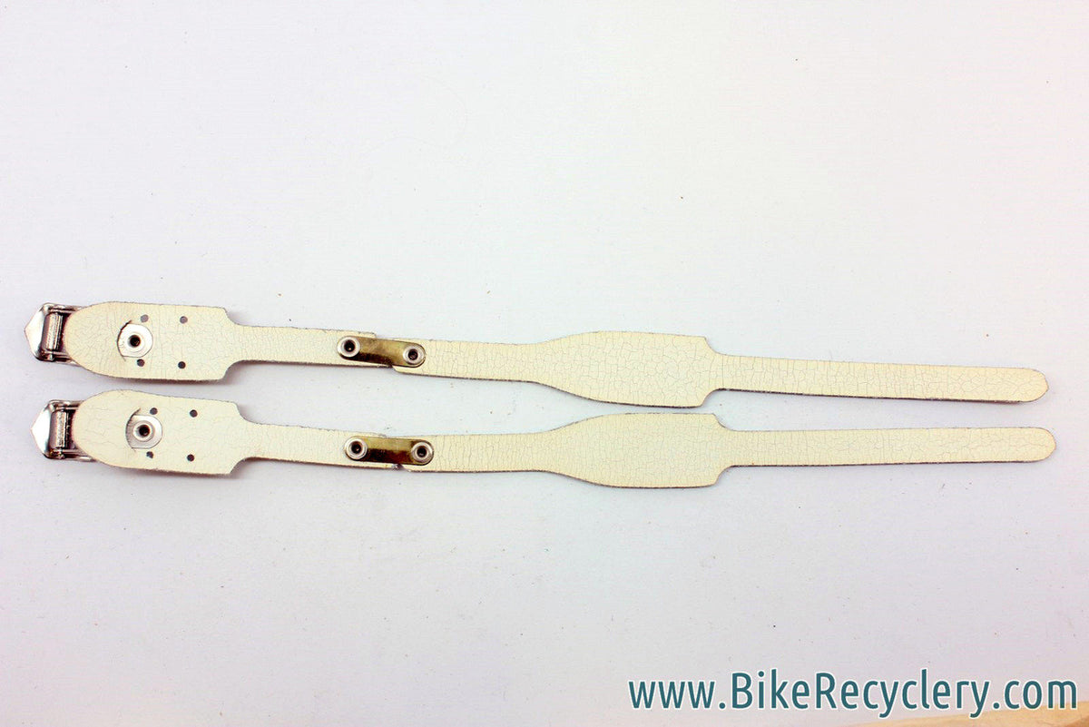 NIB/NOS Colnago Toe Straps! White, 1980's, Alfredo BInda Made, RARE